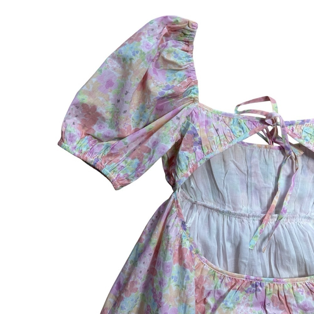 For Love & Lemons Floral Babydoll Kennedy Mini Dress Womens M - Picture 8 of 11